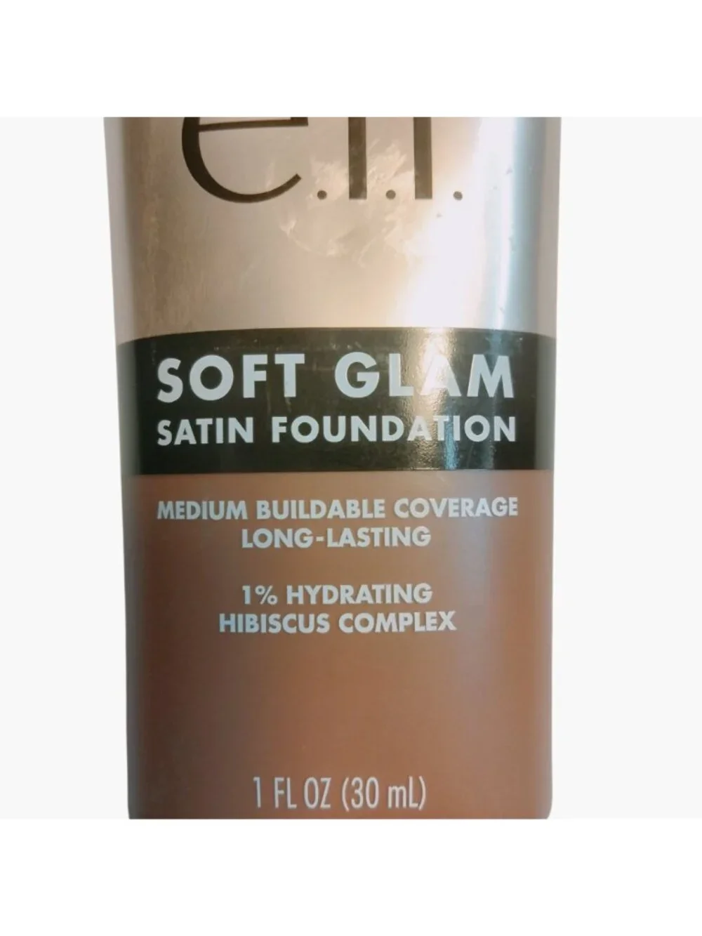 Elf Soft Glam Satin Foundation Rich Cool 4C Tan Medium Coverage Hydrating Vegan